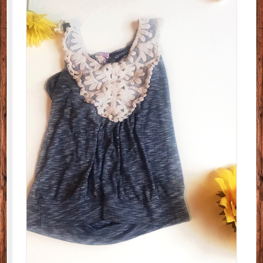 BLUE LACE TANK TOP